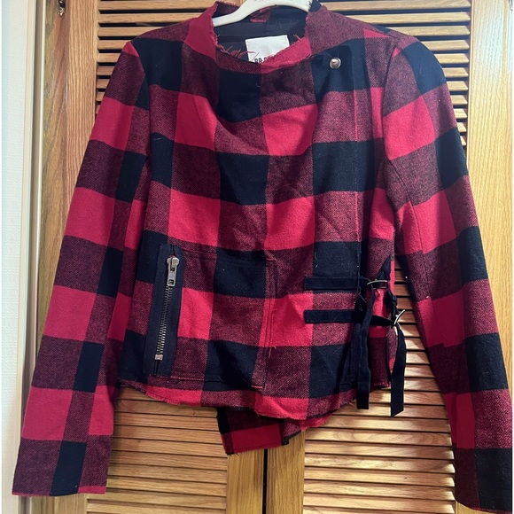 BB Dakota Jackets & Blazers - BB Dakota Rosanna Plaid Wool Blend Jacket